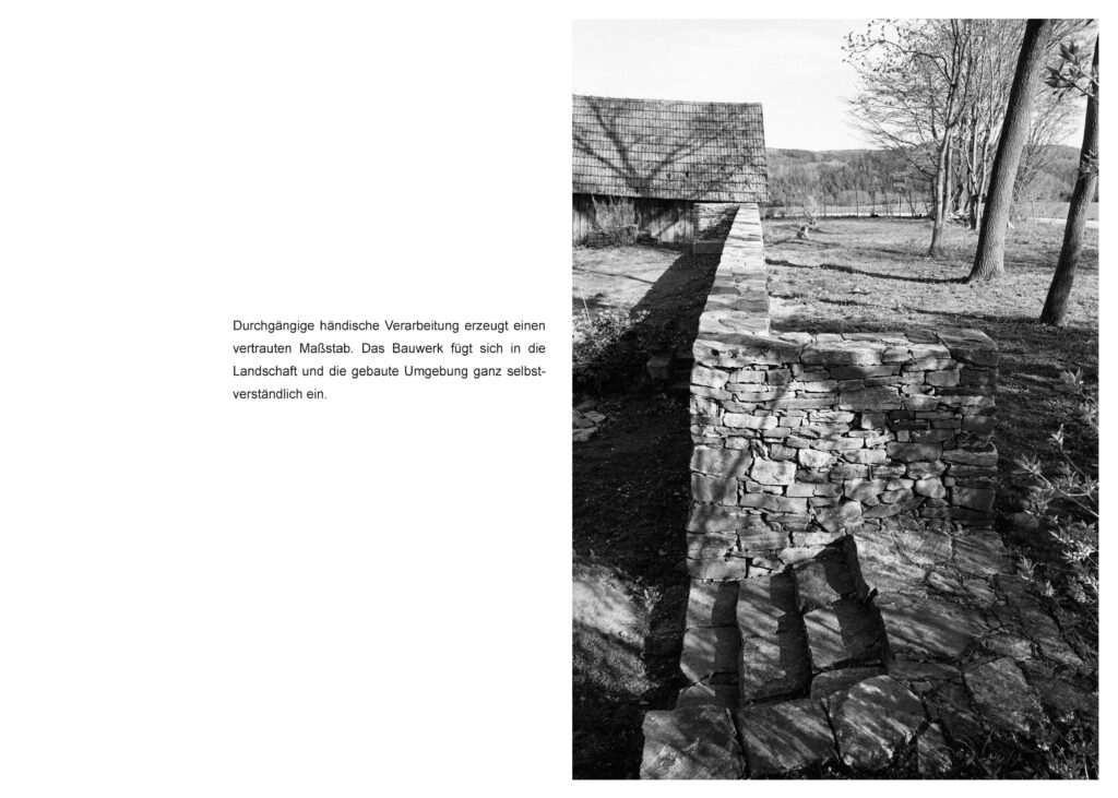 Abbildung von Architectonic – freistehende zweiwandige Trockensteinmauer